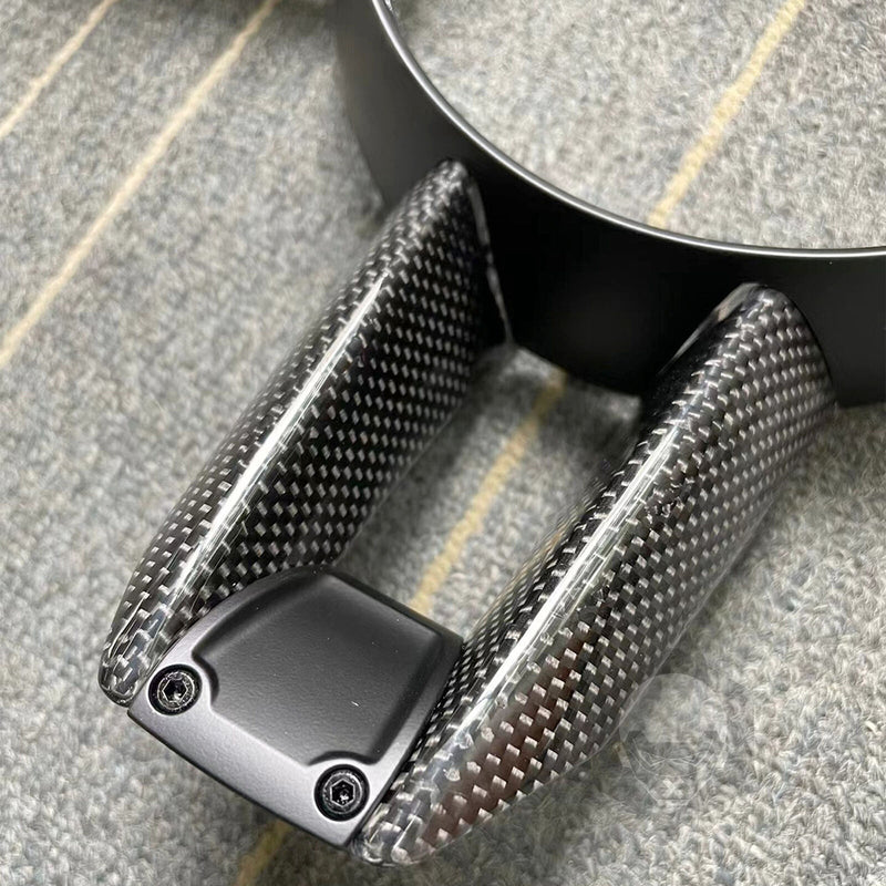 Carbon Fiber Steering Wheel Cover Trim for Porsche 2020-2023 911 (992) Taycan J1
