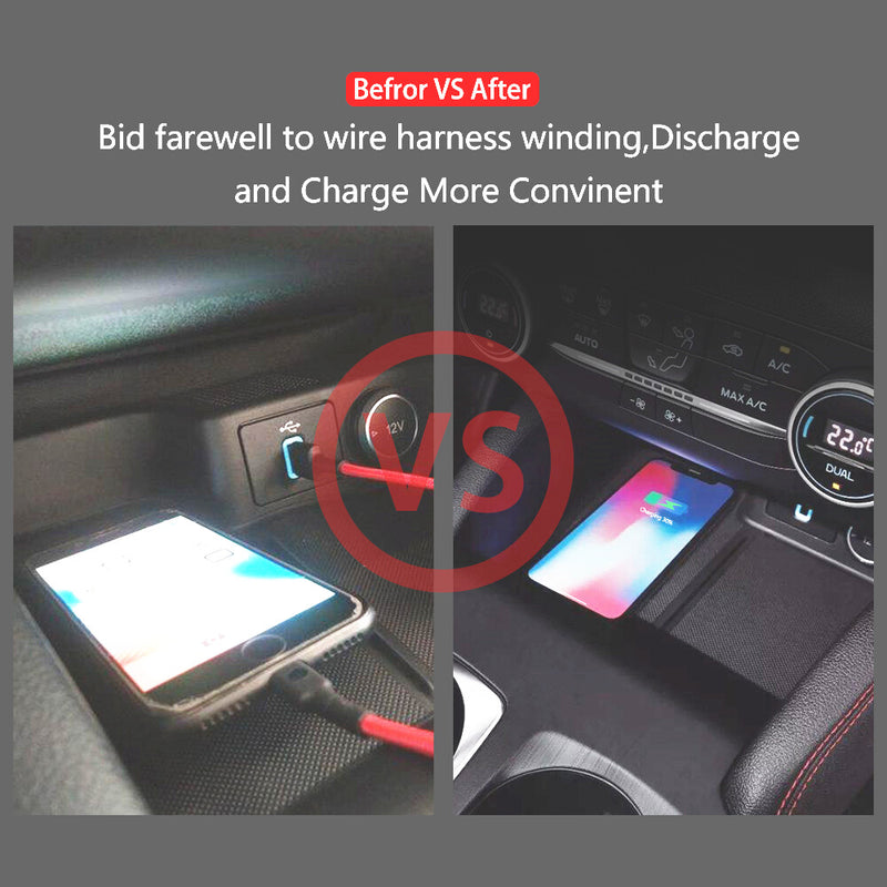 WXZOS Center Console Phone Wireless Fast Charging Pad for Ford Focus 2019-2020
