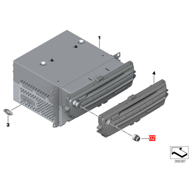 WXZOS Center Dashboard CD Player Volume Control Knob for BMW E89 Z4 2009-2015