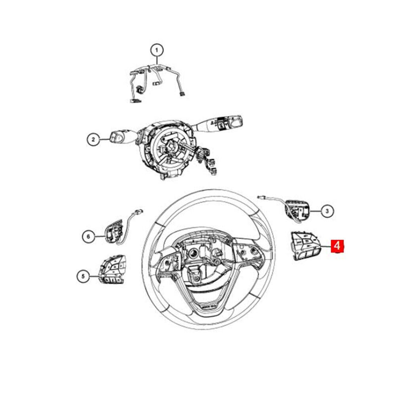 R Steering Wheel Speed Cruise Control Switch Button for Jeep Cherokee 2014-2022