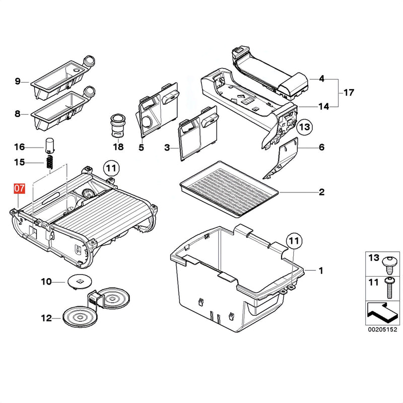 WXZOS Center Console Cup Holder Sliding Cover Slat Cover for BMW X5 E70 2007-2013
