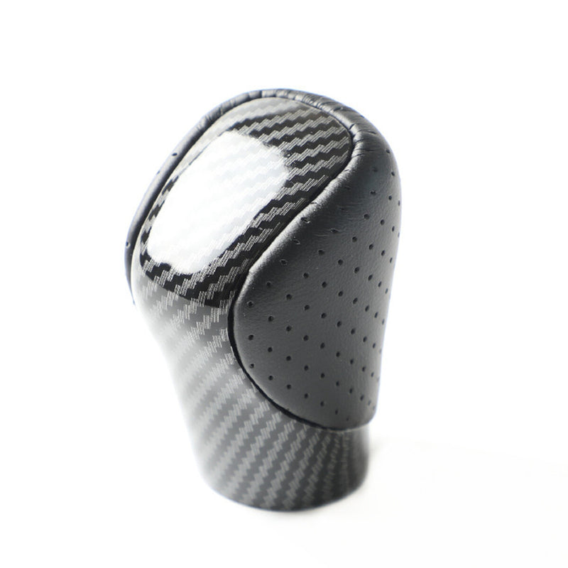 WXZOS Perforated Leather Carbon Fiber Gear Shift Knob for Lexus ES300h ES350 2016-2018