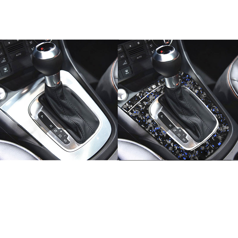 WXZOS Genuine Carbon Fiber Center Console Gear Shift Lever Trim for Audi Q3 2013-2018