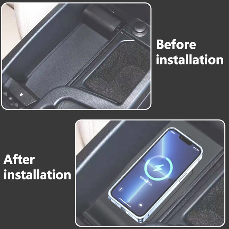 WXZOS Center Console Phone Wireless Fast Charging Pad for BMW E90 E92 E93 2005-2012