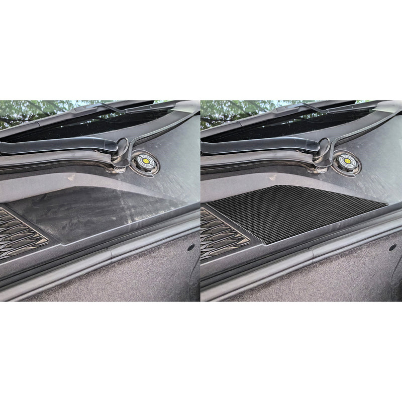WXZOS Genuine Carbon Fiber Front Storage Vent Trim for Chevrolet Corvette C8 2020-2024