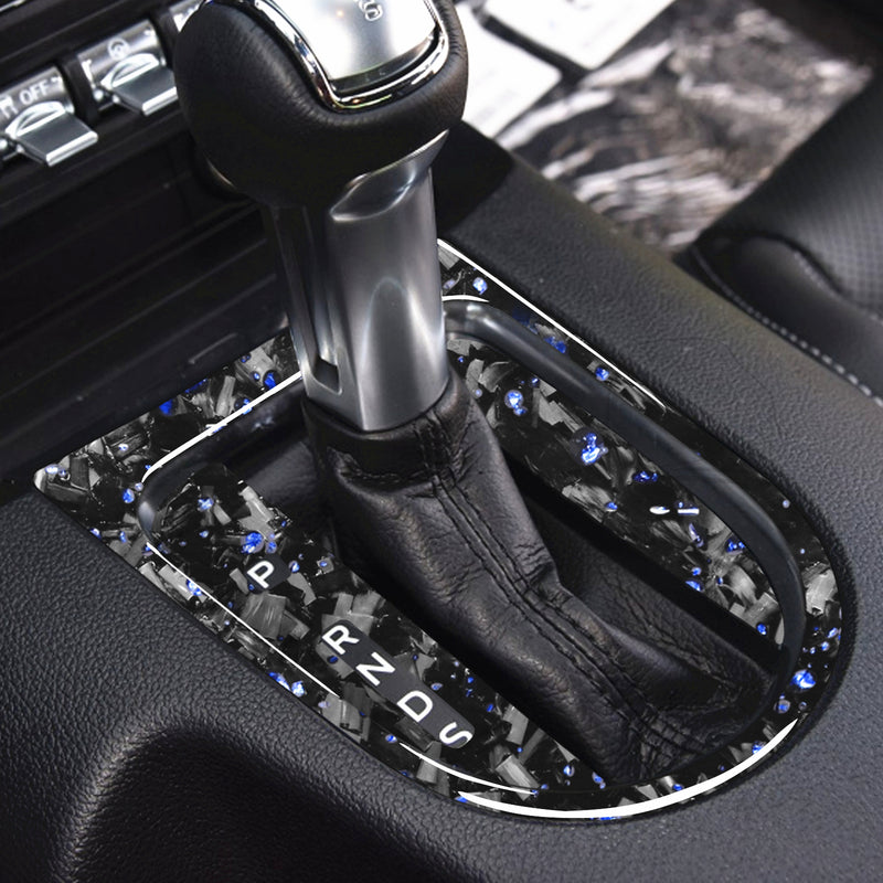 WXZOS Genuine Carbon Fiber Gear Shift Lever Panel Trim for Ford Mustang 2015-2020