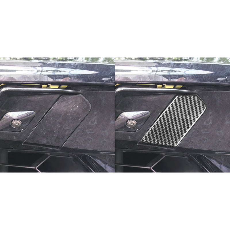WXZOS Genuine Carbon Fiber Front/Rear Tow Hook Trim for Chevrolet Corvette C8 2020+
