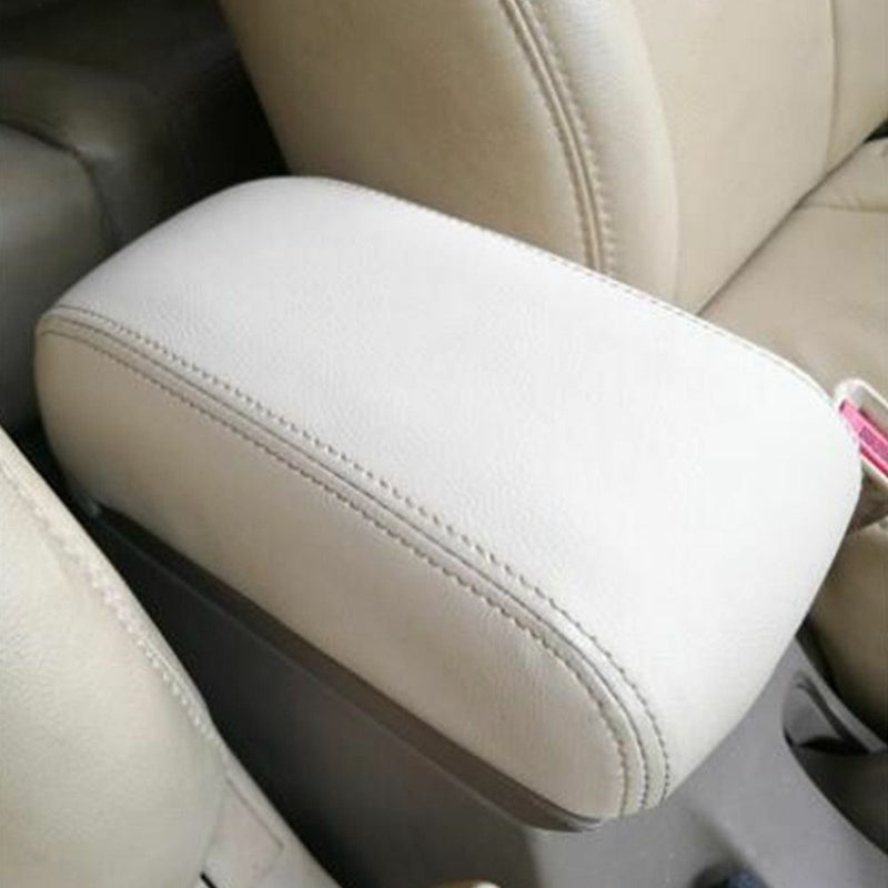 Beige Leather Console Lid Armrest Cover For Hyundai 2006-2013 Tucson