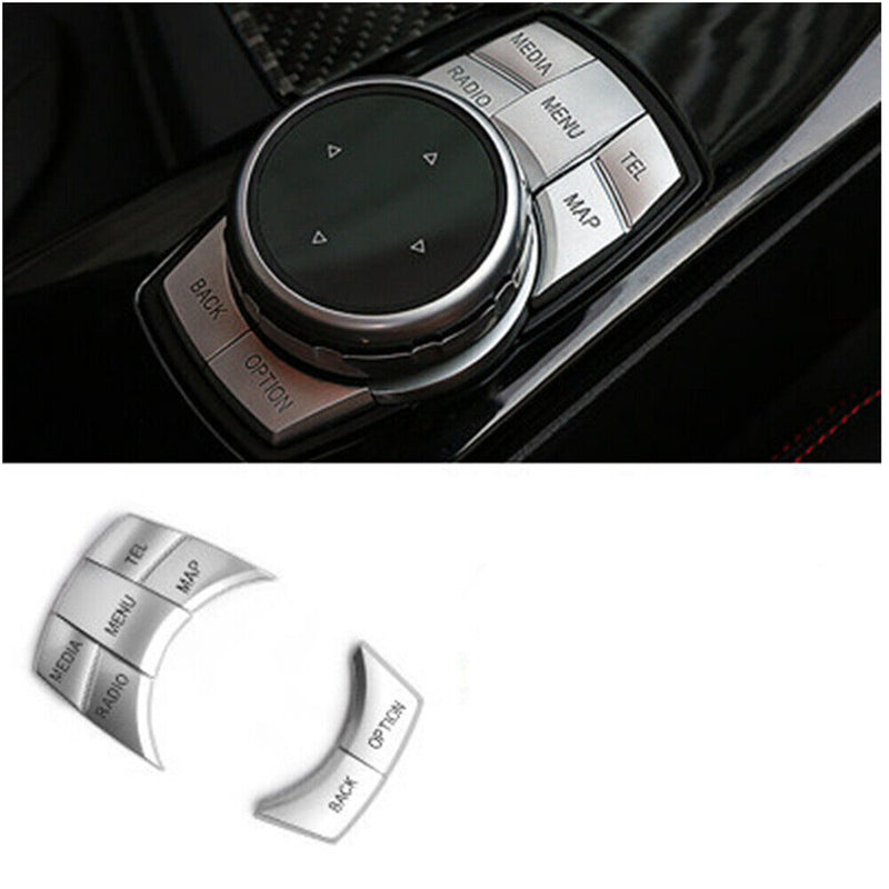 IDrive Multi-Media 7 Buttons Cover Trim For BMW 1 3 5 6 Series X3 X5 X6