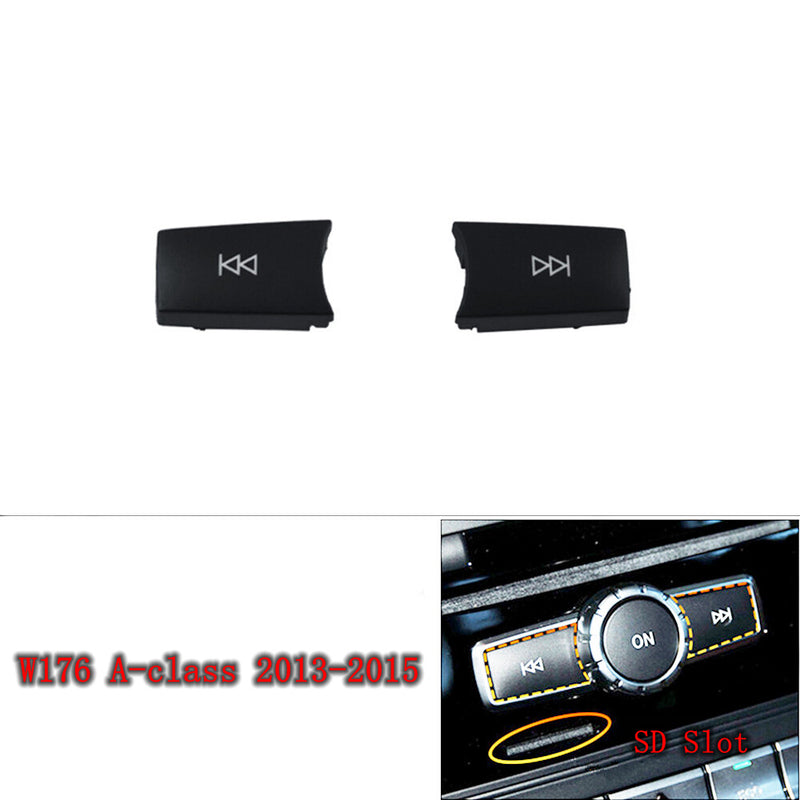WXZOS CD Audio Control Button Knob Cover Kit for Mercedes-Benz W176 A-class 2013-2015