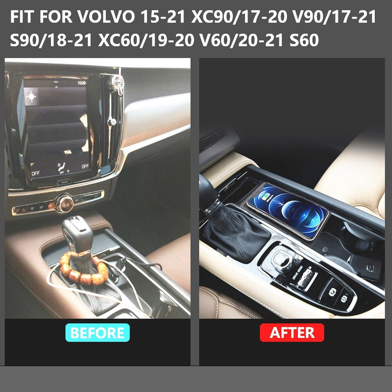 WXZOS Center Console Phone Wireless Fast Charging Pad for Volvo V90 2017-2020