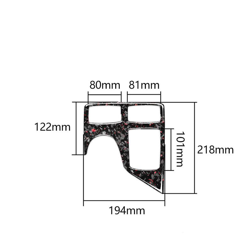 WXZOS Genuine Carbon Fiber Center Console Panel Trim for Benz W166 GLS-Class 2016-2019