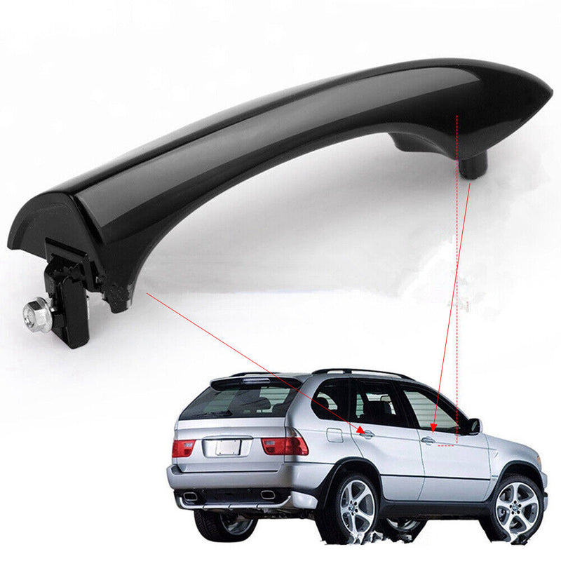 51218243618 Right Side Bright Black Exterior Door Handle For BMW 2000-2006 X5