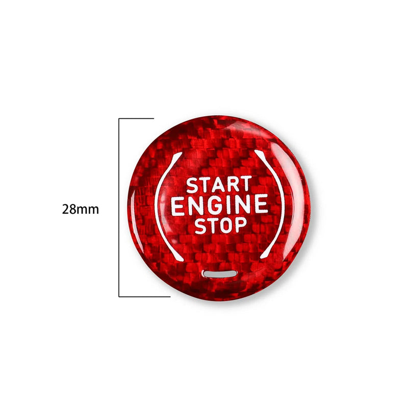 WXZOS Dry Carbon Engine Start-Stop Switch Button Trim Cover for Cadillac XT4 2019-2023