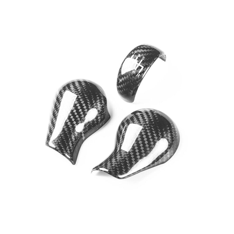 Genuine Carbon Fiber Gear Shift Knob Handle Cover Fit for Nissan 370Z 2009-2018