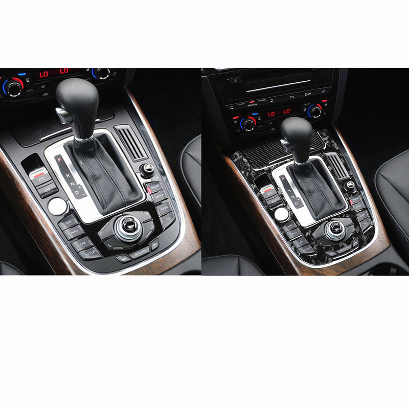 WXZOS Genuine Carbon Fiber Gear Shift Lever Panel Trim for Audi A5 S5 RS5 2009-2012
