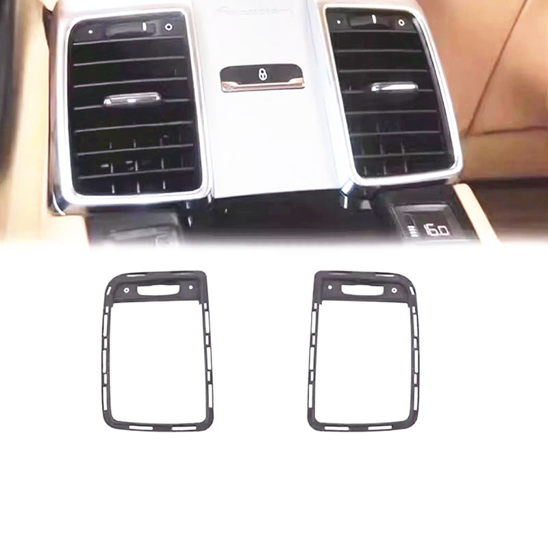 WXZOS Rear Center Console Air Vent Frame Bezel Trim for Porsche Panamera 970 2010-2016