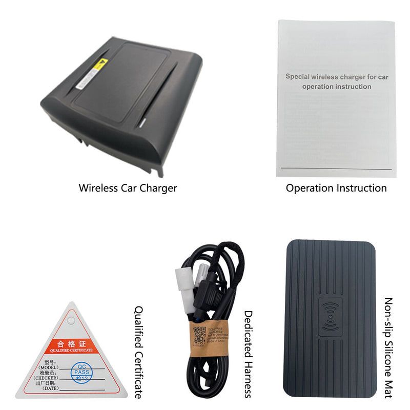 WXZOS Center Console Phone Wireless Fast Charging Pad for Toyota Crown 2015-2018