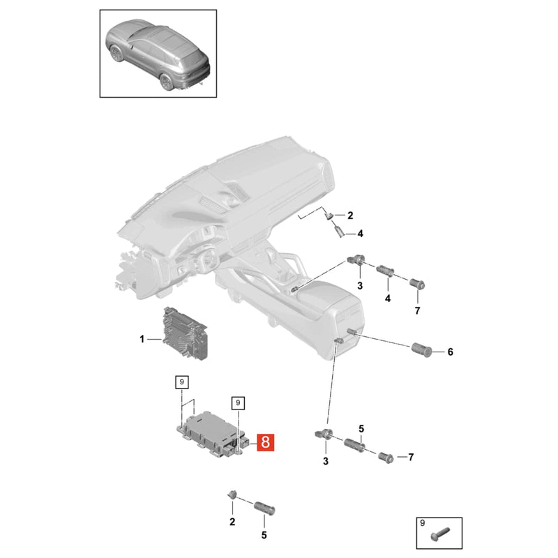 WXZOS Air Ionization System Control Module for Porsche Cayenne (9YA/9YB) 2018-2023