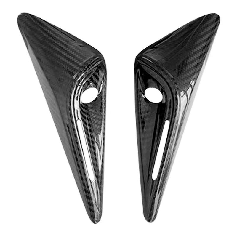 WXZOS Genuine Carbon Fiber Side Fender Camera Trim for Tesla Model 3/Y HW4.0 2023-2024