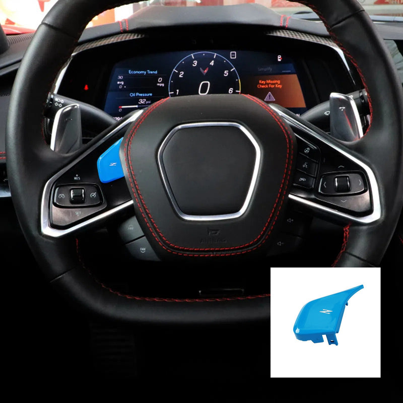 WXZOS Steering Wheel Left Z-Mode Button Trim Cover for Chevrolet Corvette C8 2020-2024