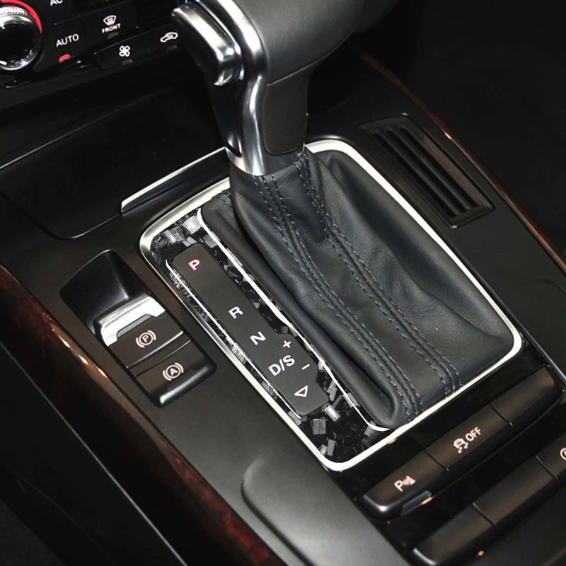 WXZOS Genuine Carbon Fiber Gear Shift Lever Panel Trim for Audi A4 B8 S4 RS4 2009-2016