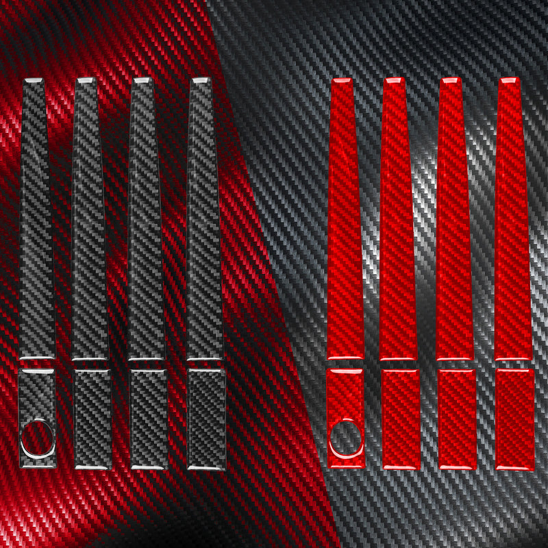 WXZOS Genuine Carbon Fiber RExterior Door Handle Trim for Dodge Durango 2011-2019