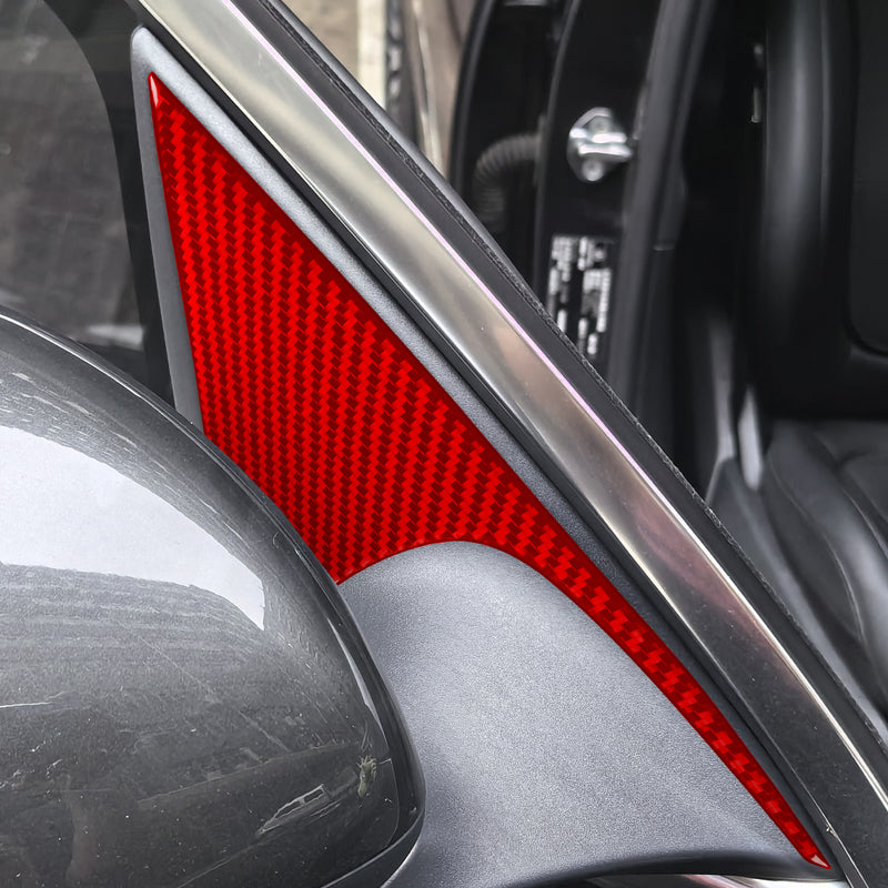 WXZOS Genuine Carbon Fiber A-Pillar Trim for Mercedes-Benz W206 C-class 2022-2024