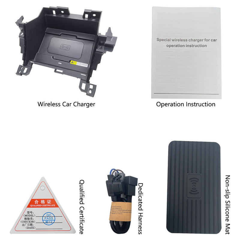 WXZOS Center Console Phone Wireless Fast Charging Pad for Hyundai ix35 2018-2019