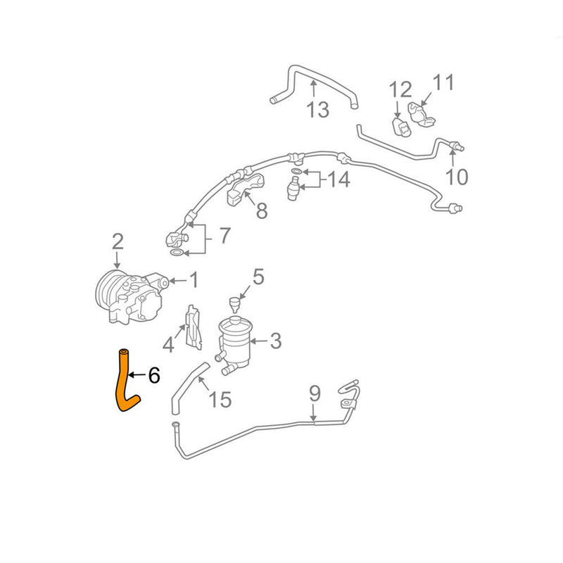 53731SDAA00 Power Steering Suction Hose Pipe For Honda Accord 2003-2007