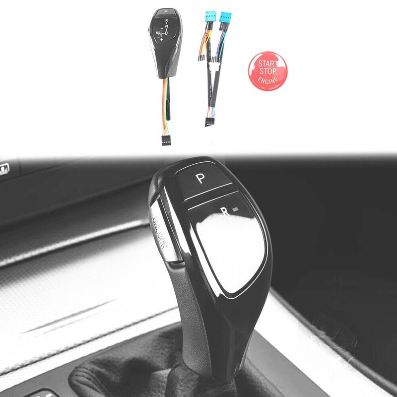 LED Gear Shift Knob w/START STOP Cover for BMW E81 E82 E87 E88 1Series 2006-2012