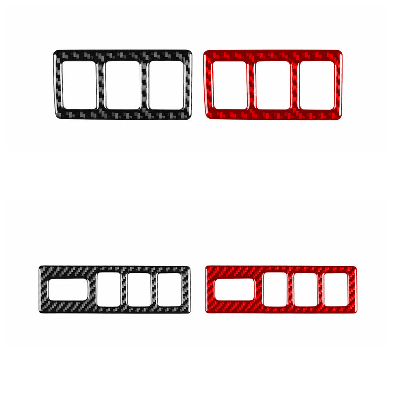 WXZOS Genuine Carbon Fiber Driver Side Dashboard Switch Trim for Toyota Tundra 2007-13