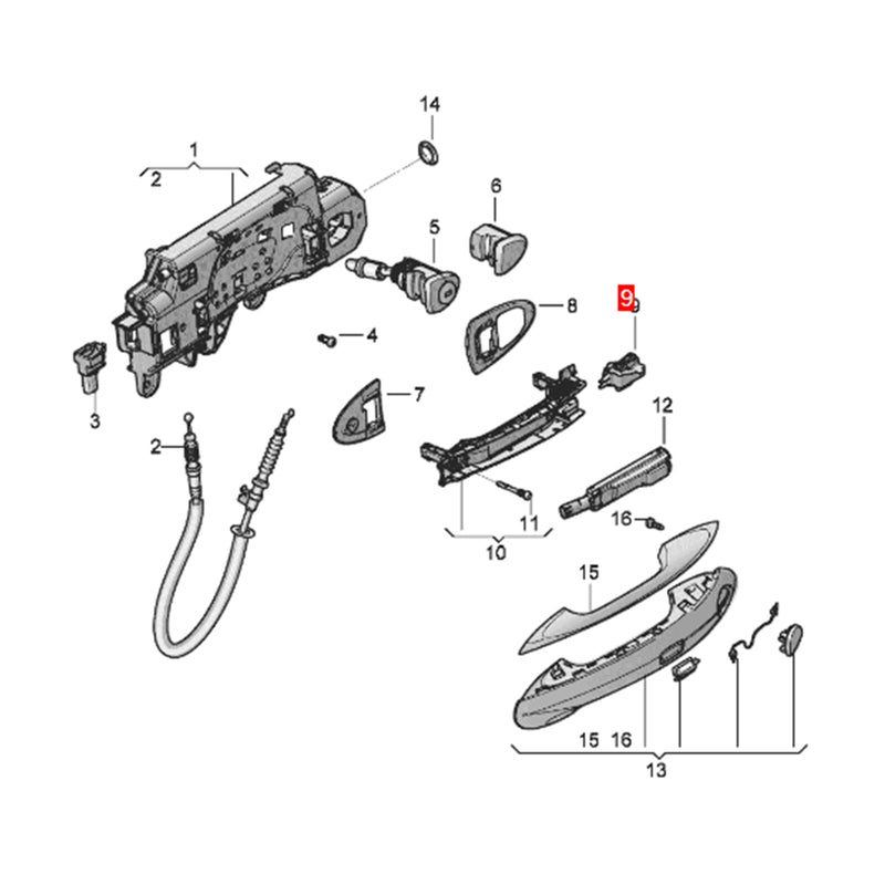 WXZOS Left Exterior Door Handle Courtesy Light for Bentley Continental 6.0T 2019-2023