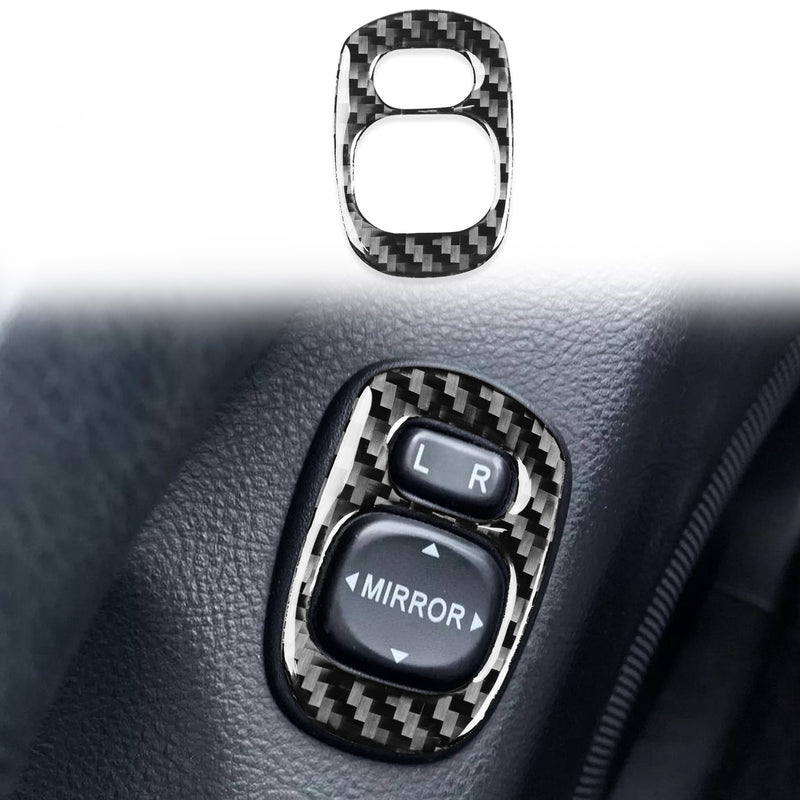 WXZOS Genuine Carbon Fiber Wing Mirror Adjust Switch Trim for Toyota Celica 2000-2005