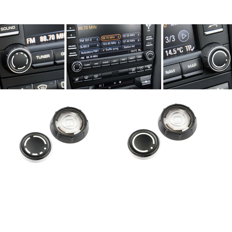 WXZOS Car Dashboard PCM Radio Knob Button Replacement for Porsche Cayman (987) 2009-12