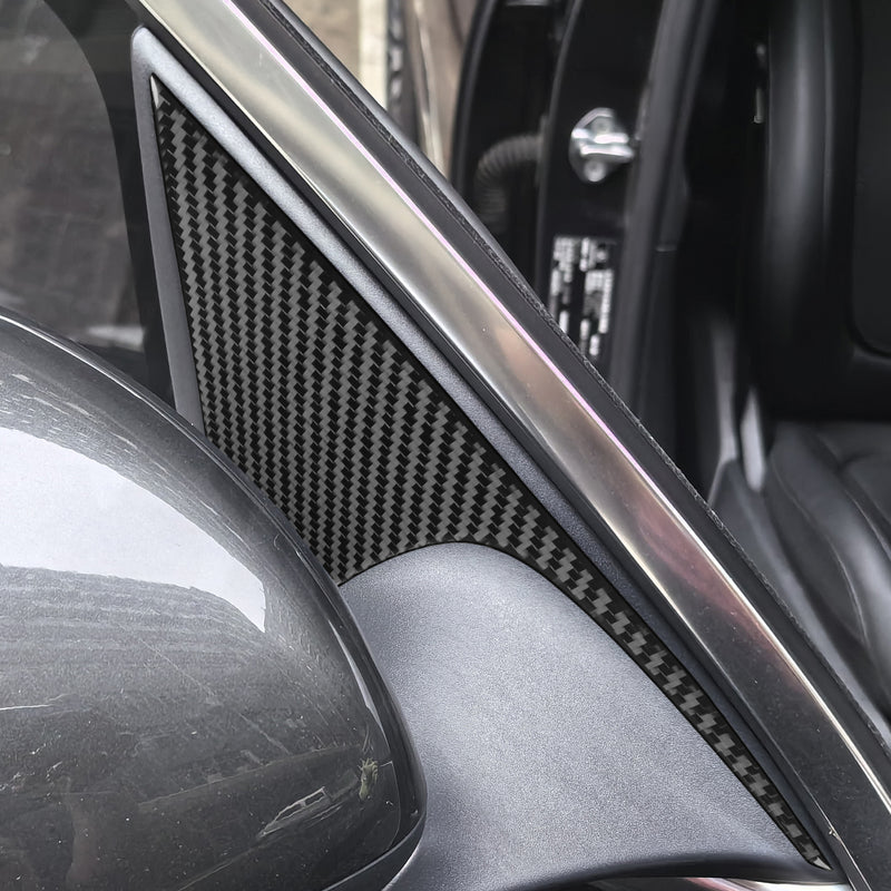 WXZOS Genuine Carbon Fiber A-Pillar Trim for Mercedes-Benz W206 C-class 2022-2024