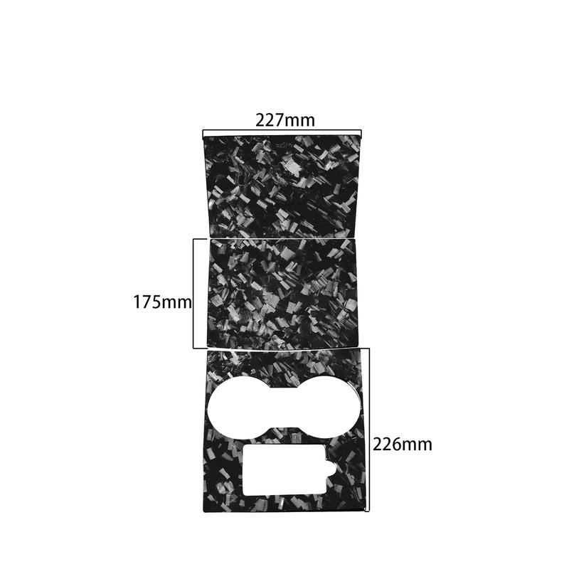 WXZOS Genuine Carbon Fiber Center Console Panel Trim for Tesla	Model3 2017-2024
