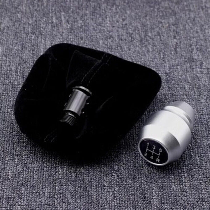 MT 5Speed Aluminum Alloy Gear Shift Knob w/Gaitor Boot for Peugeot 307 2004-2012