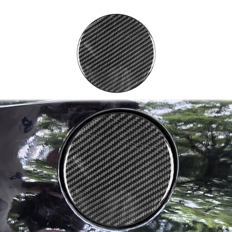 WXZOS Genuine Carbon Fiber Fuel Tank Cap Trim for Chevrolet Corvette C8 2020-2024