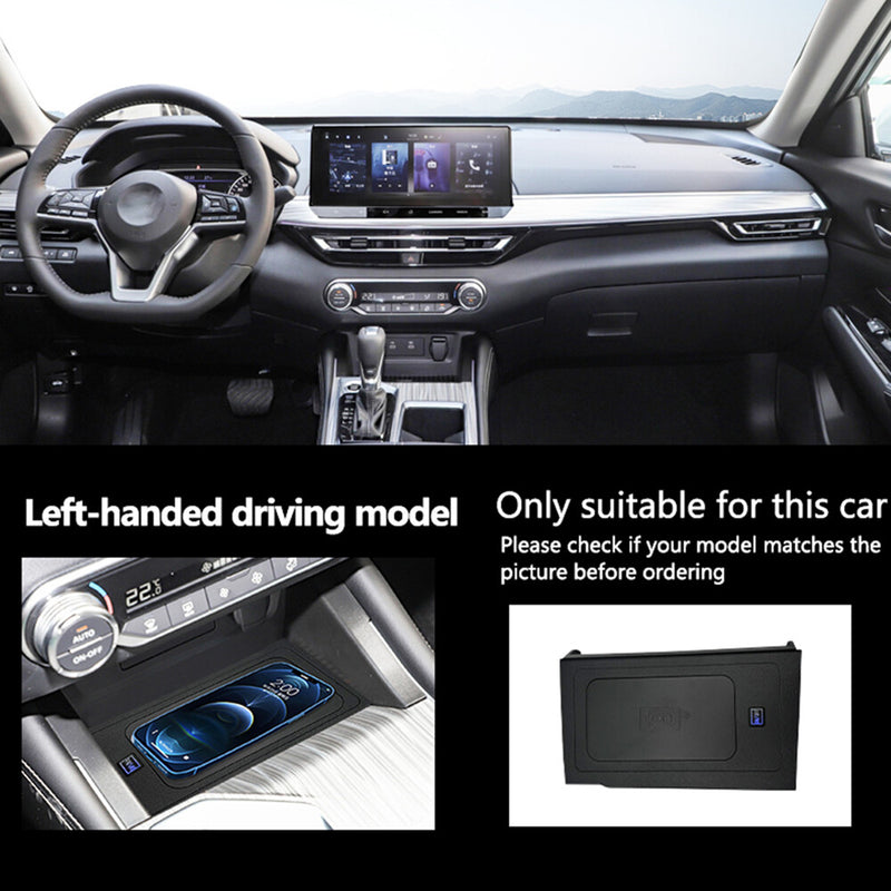 WXZOS Center Console Wireless Fast Charging Pad for Nissan Altima 2022-2023