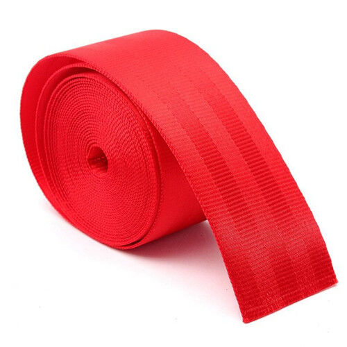 Red 4.8cm Auto Racing Car Harness 3 Point Front Safety Retractable Seat Belt HOT