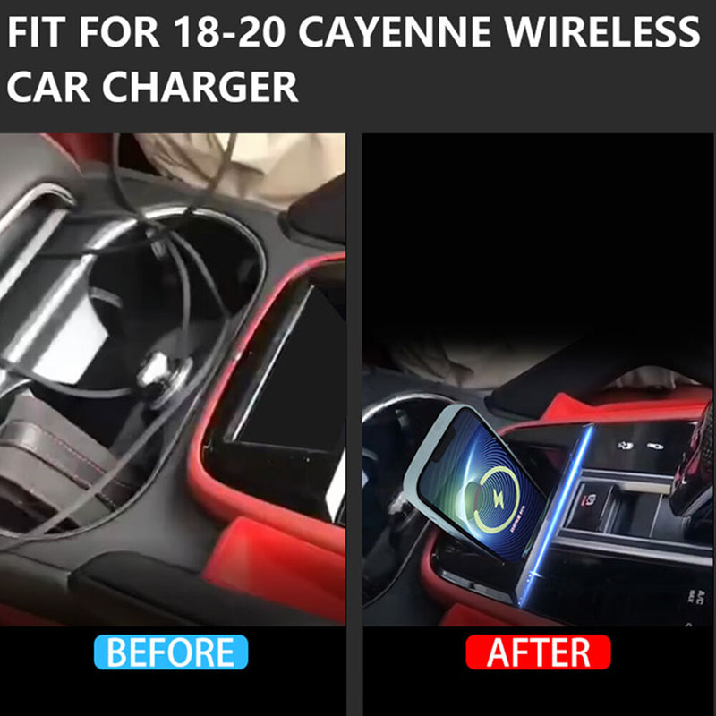 WXZOS Center Console Phone Wireless Fast Charging Pad for Porsche Cayenne 2018-2023