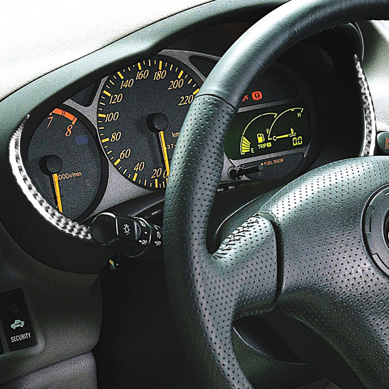 WXZOS Genuine Carbon Fiber Instrument Cluster Panel Trim for Toyota Celica 2000-2005