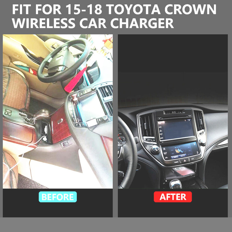 WXZOS Center Console Phone Wireless Fast Charging Pad for Toyota Crown 2015-2018