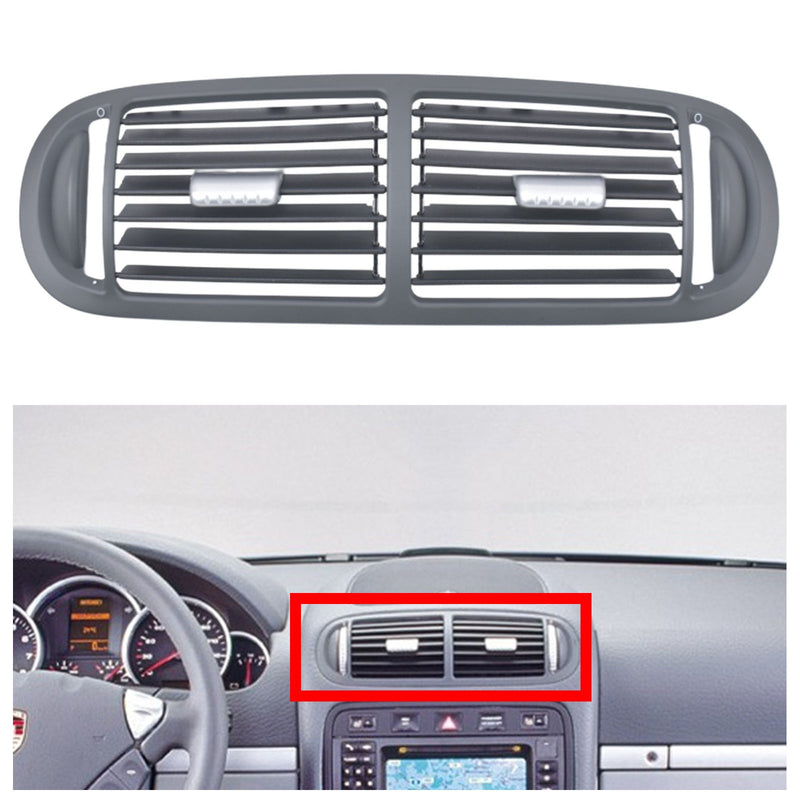 Gray Dashboard Air Vent Grille Frame Panel for Porsche Cayenne (9PA) 2003-2010