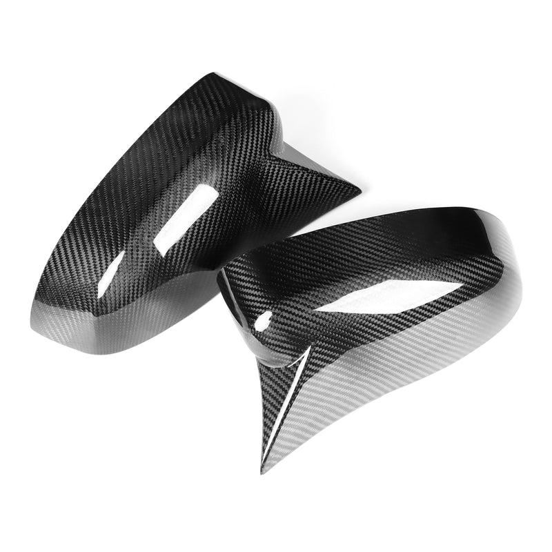 WXZOS Genuine Carbon Fiber Wing Mirror Trim for Ford Focus STRS MK3 2012-2018