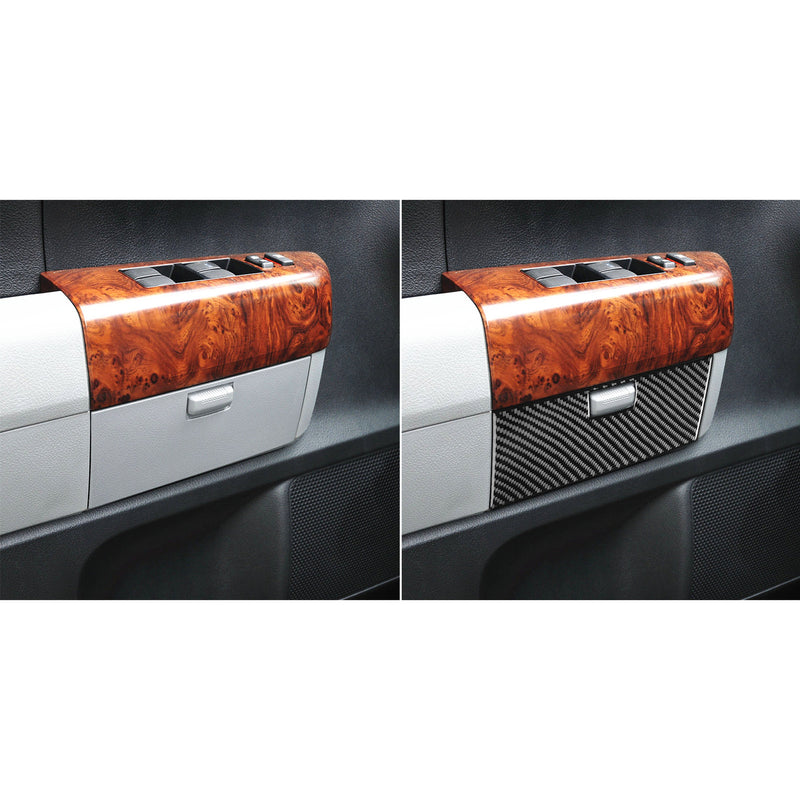 WXZOS Genuine Carbon Fiber Front Door Storage Box Trim for Toyota Tundra 2007-2013