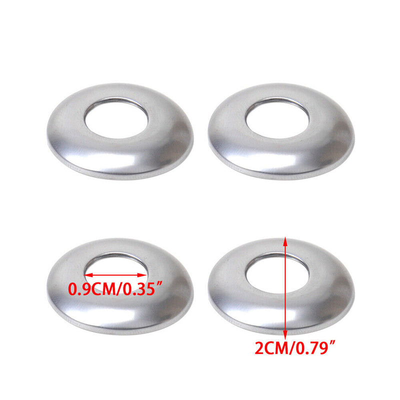 4Pcs ABS Silver Door Lock Knob Cap Cover for BMW 5 Series 2002-2009 E60 4DOOR