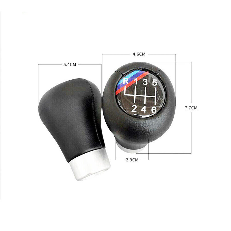 Manual Leather 6 Speed Gear Shift Knob Head for BMW 3' E46 5' E60 E61 6' E63 E64