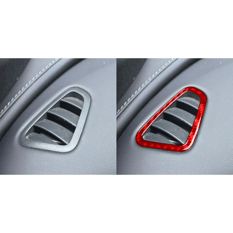 WXZOS Carbon Fiber Dashboard Air Outlet Vent Trim for Mercedes W206 C-class 2022-2024